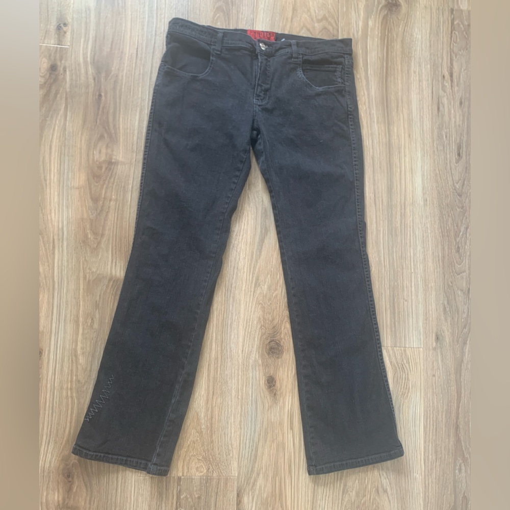 Tripp NYC Pants 15 Boot Cut Denim Jeans Pant Cotton Stretch Black Goth Grunge
